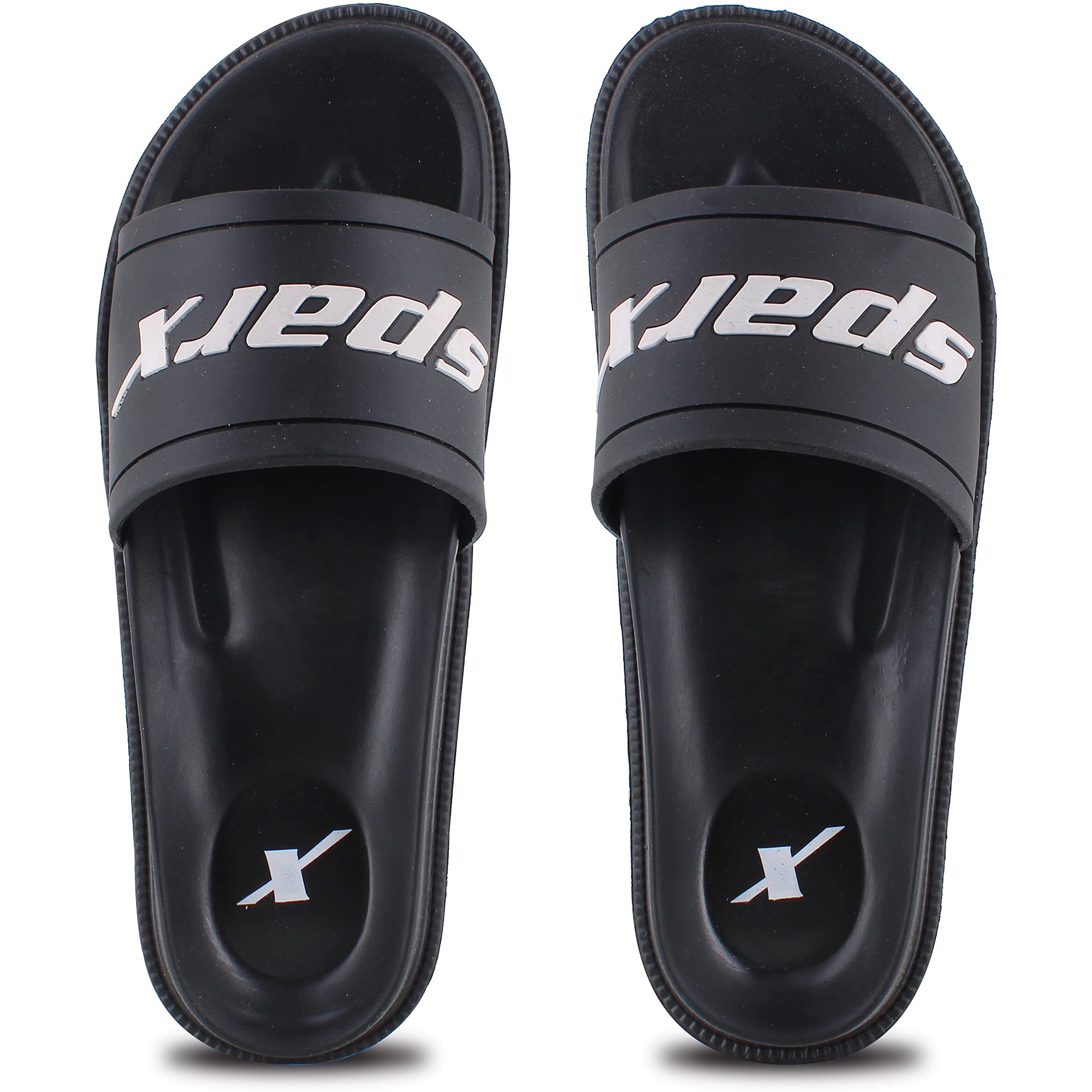 Sparx Men SFG-2101 Black White Flip Flops (SF2101G_BKWH_0006)