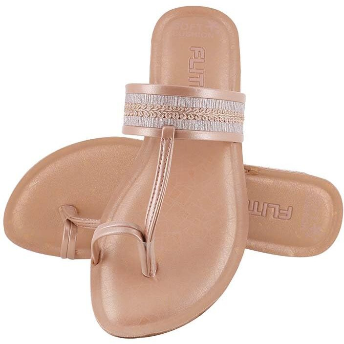 flite Women's Slippers/Sandals/Fashion Sandals/PU Slippers (Copper, 6)