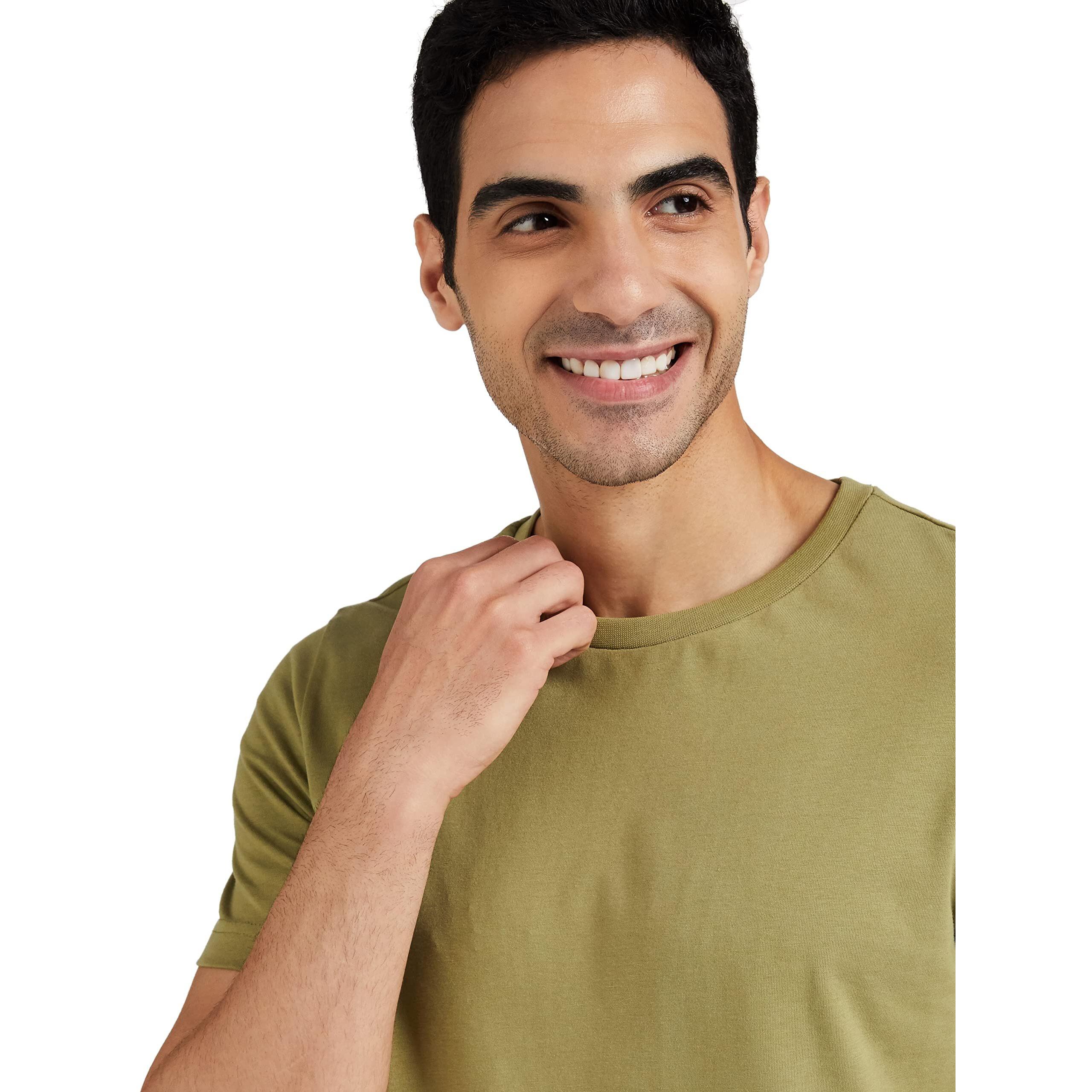 Amazon Brand - Symbol Men's Cotton T Shirt | Round Neck | Half Sleeve | Plain | Combo Pack of 2 - Regular Fit (Available in Plus Size) (Multi-CLR5_M)