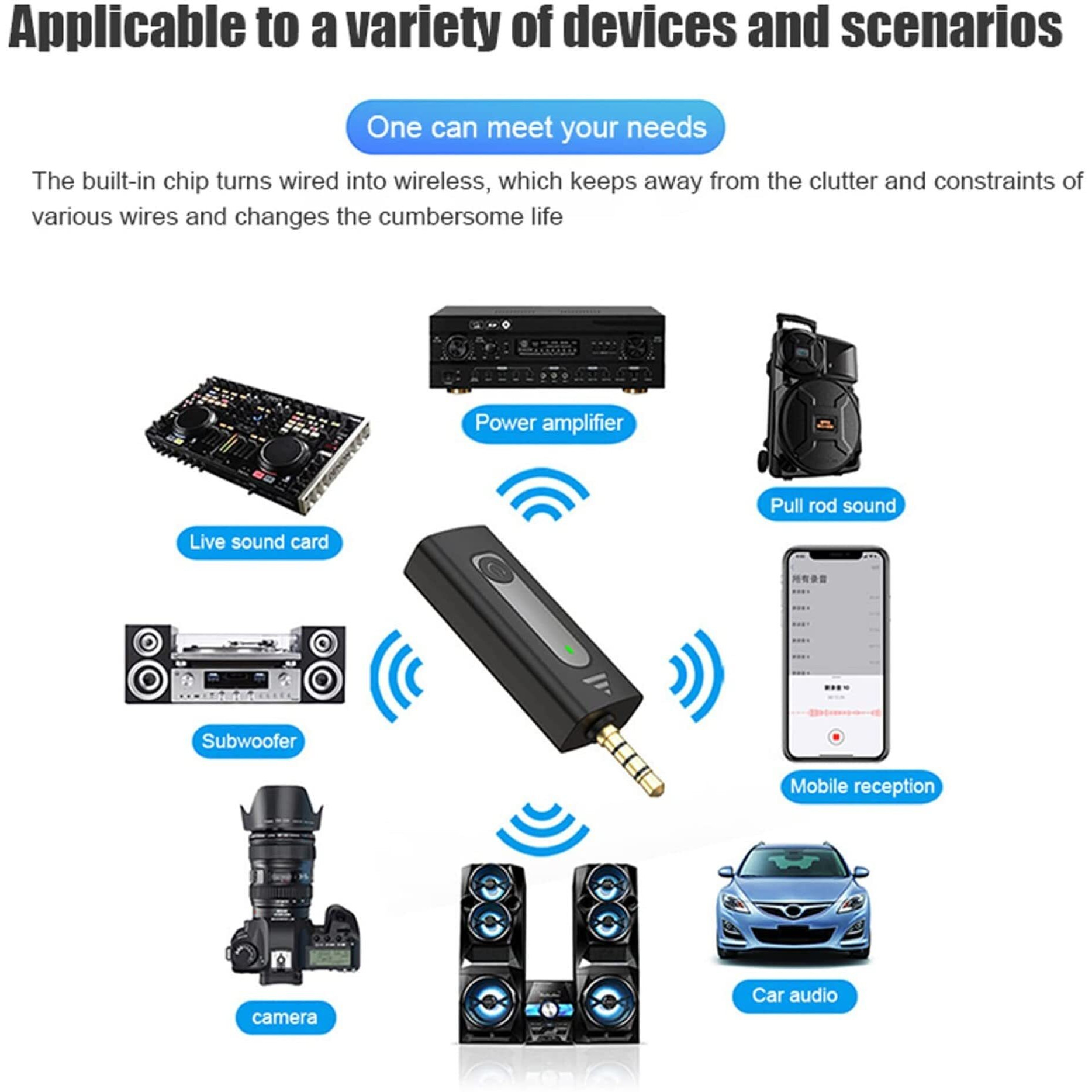 K-35 3.5mm Aux Dual Receivers (2 - Mics, 1 Input) Wireless Collar Microphone Lapel Lavalier Mic Plug & Play Mike for Vlogging Interview Live Streaming YouTube Compatible with BT Speakers, DSLR Camera