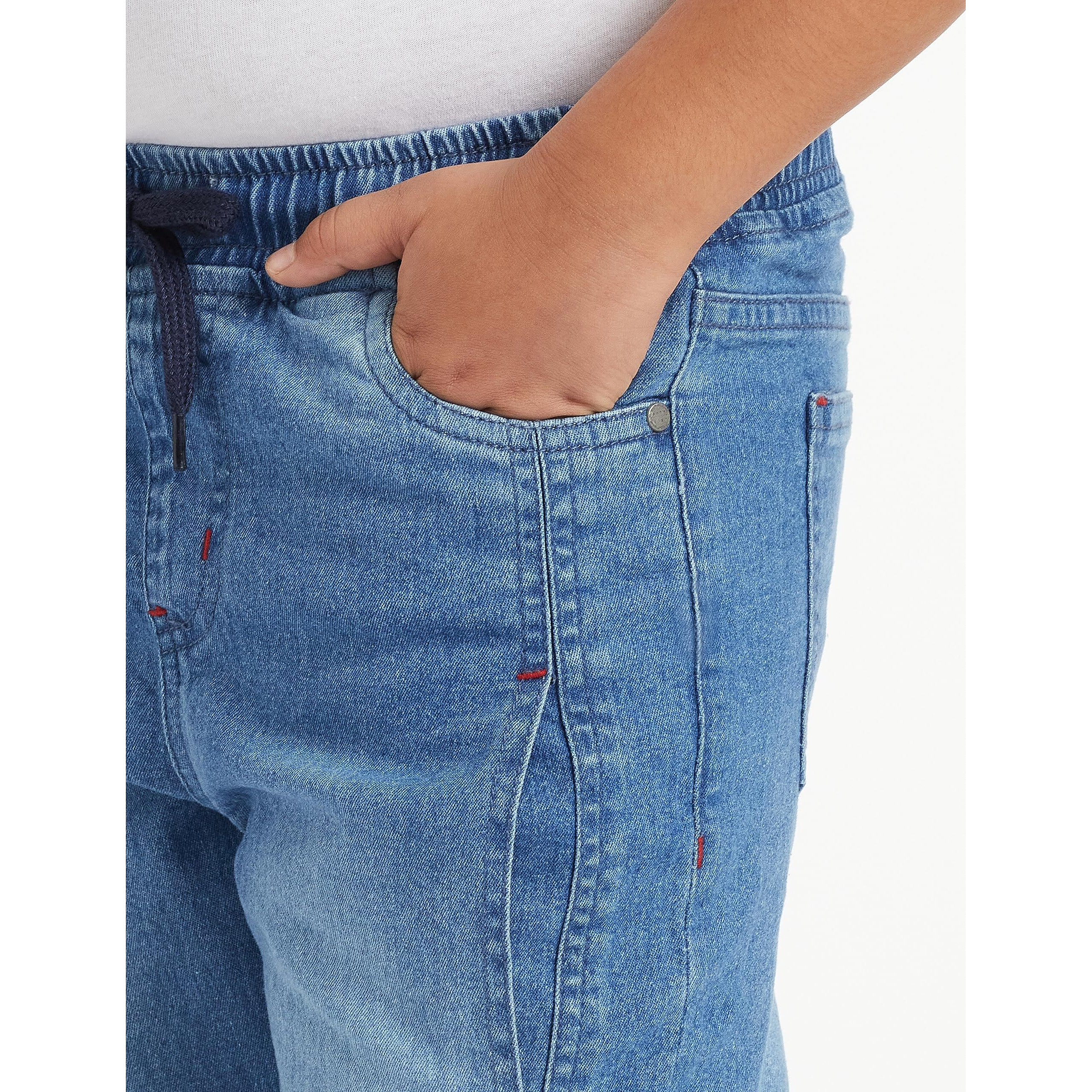 Amazon Brand - Jam & Honey Boys Slim Fit Stretchable Jogger Jeans (Elasticated Waist Band)