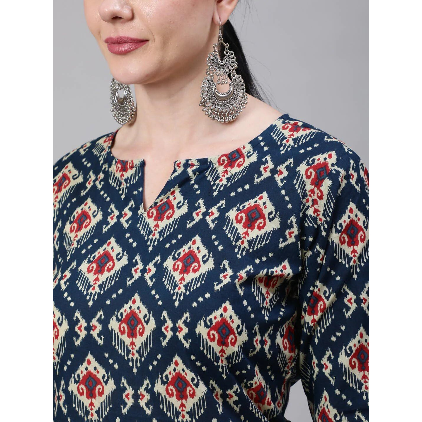 Bollyclues Women's Printed Crepe Straight Printed Kurti(BC-CO03) Maroon