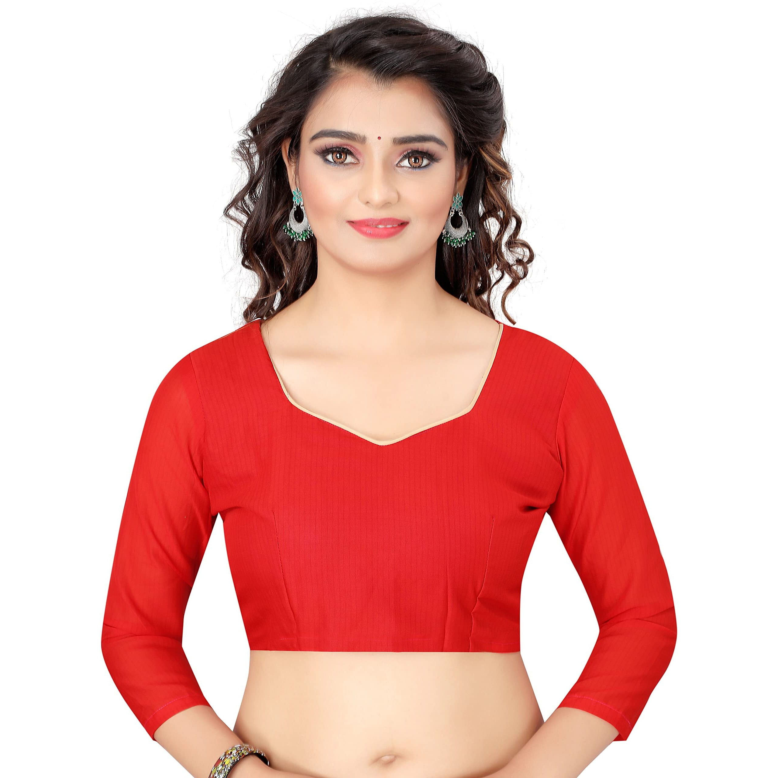 Yashika Womens Georgette Saree With Blouse Piece(MULTI FLOWER_MULTI RED_Pack Of-2)