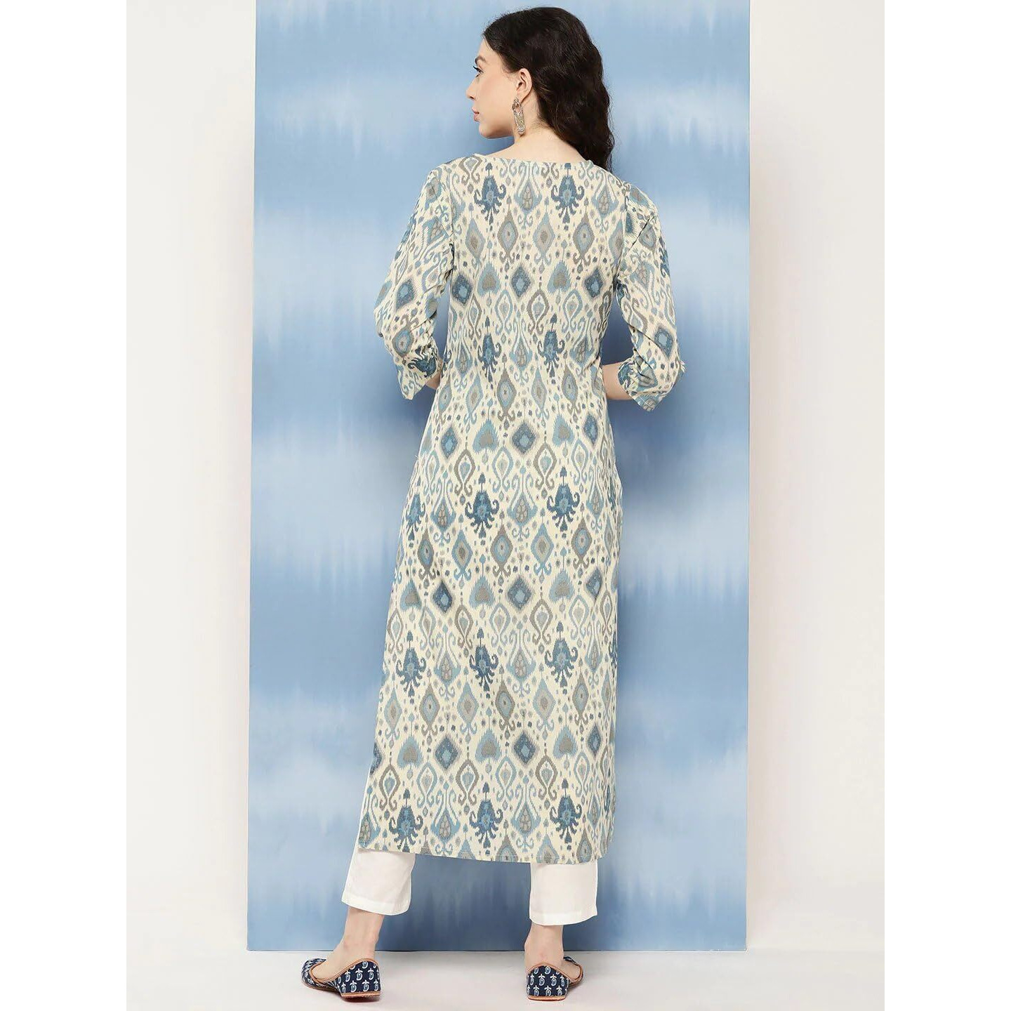 Bollyclues Women's Printed Crepe Straight Printed Kurti(BC-CO02) Green