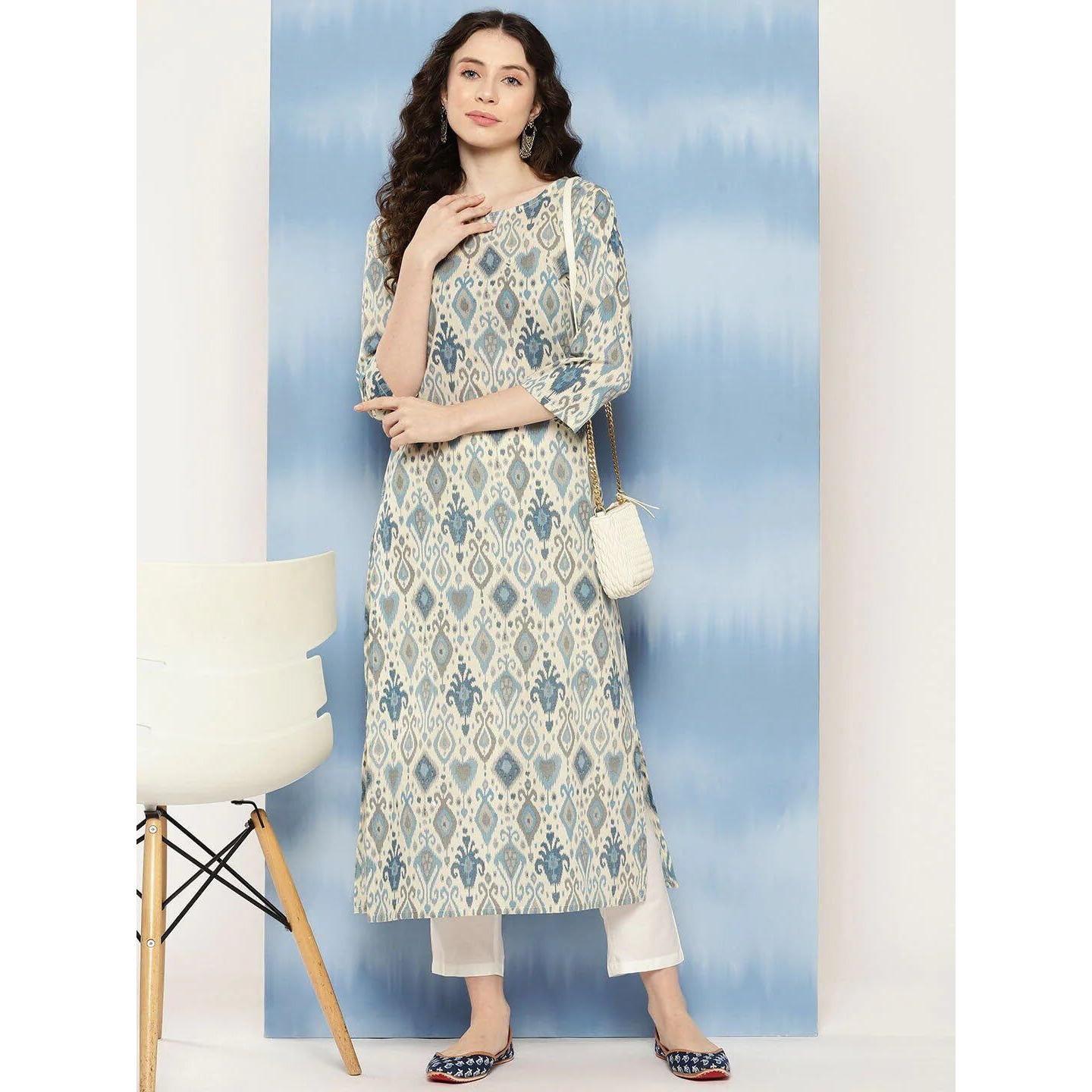 Bollyclues Women's Printed Crepe Straight Printed Kurti(BC-CO02) Green