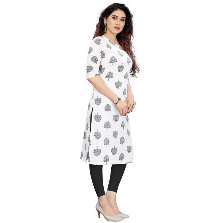 KHILORI Women's Printed Regular Kurta 4 Crepe Kurti 12-13-14-15 S_Multi