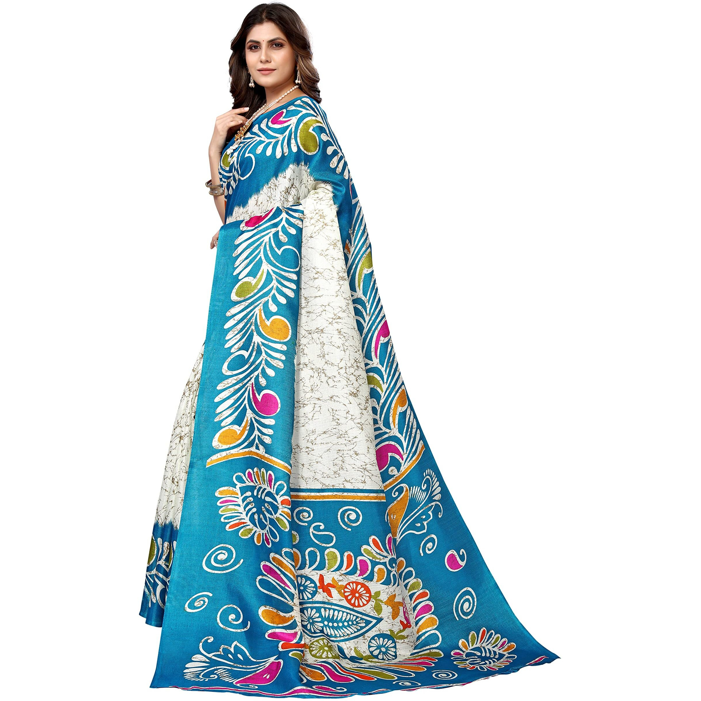 Yashika Women's Khadi Saree With Blouse Piece(URMI RAMA)