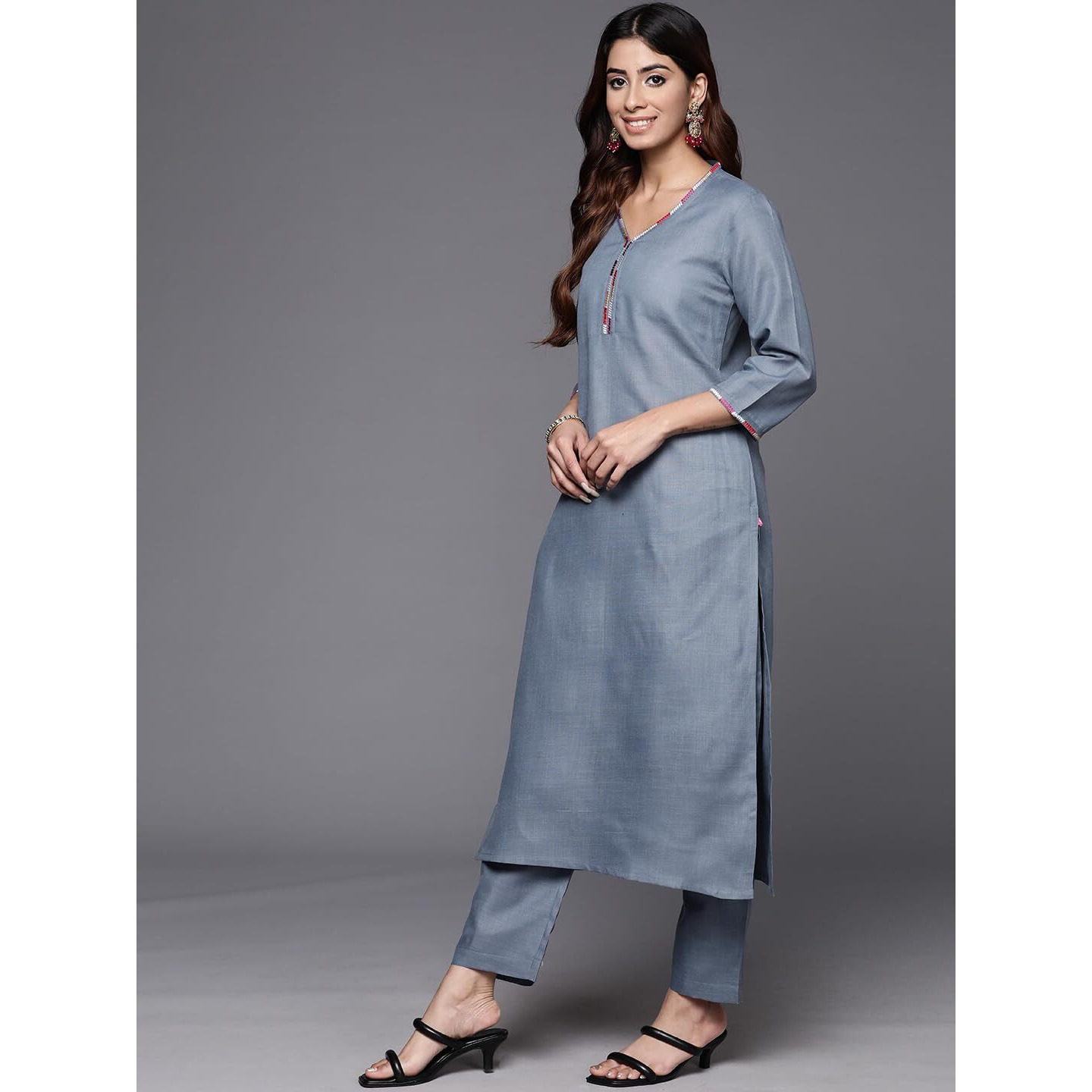 Varanga Women's Cotton Kurta Kurta Bottom Set Dupatta Set