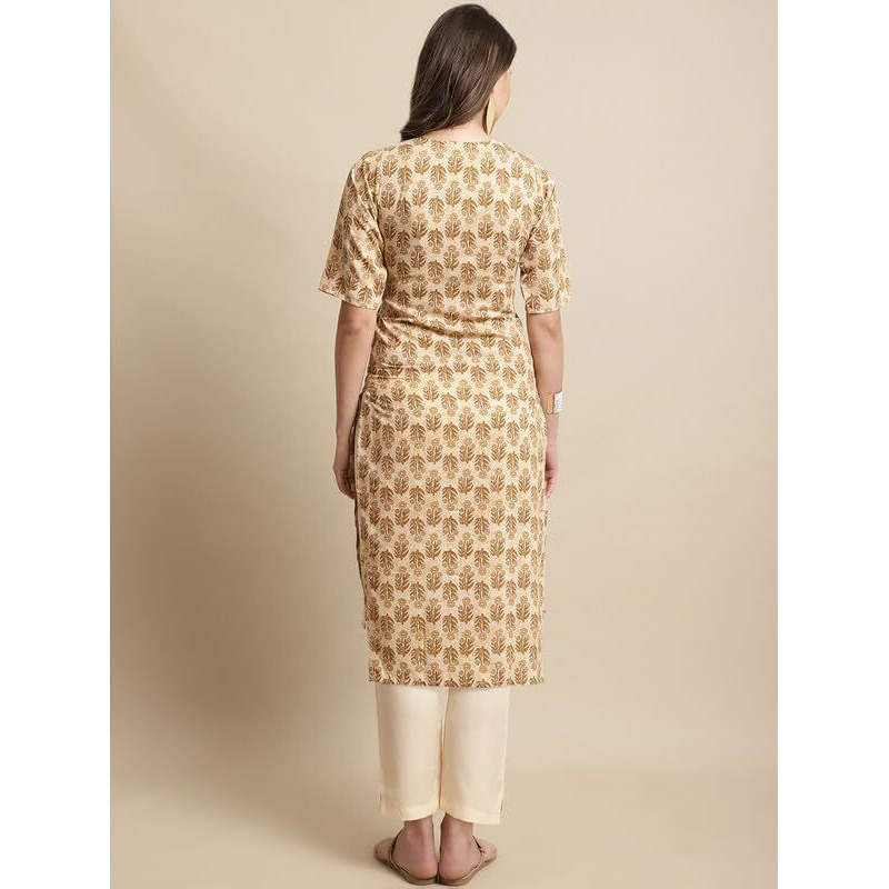 Pinkmint Crepe Casual Style Women Kurta with Pant Fancy Printed Kurti for Women Trendy Kurti ll (Pack of 2)