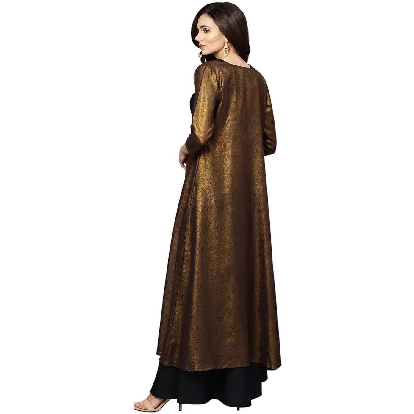 Ahalyaa Women Black Indo Western Set from