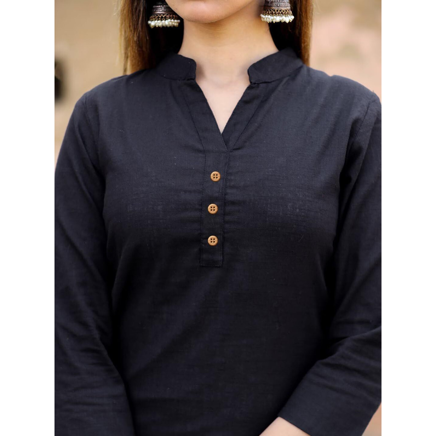 Bollyclues Women's Rayon Solid Straight Kurta with Pant(RA-04) Black