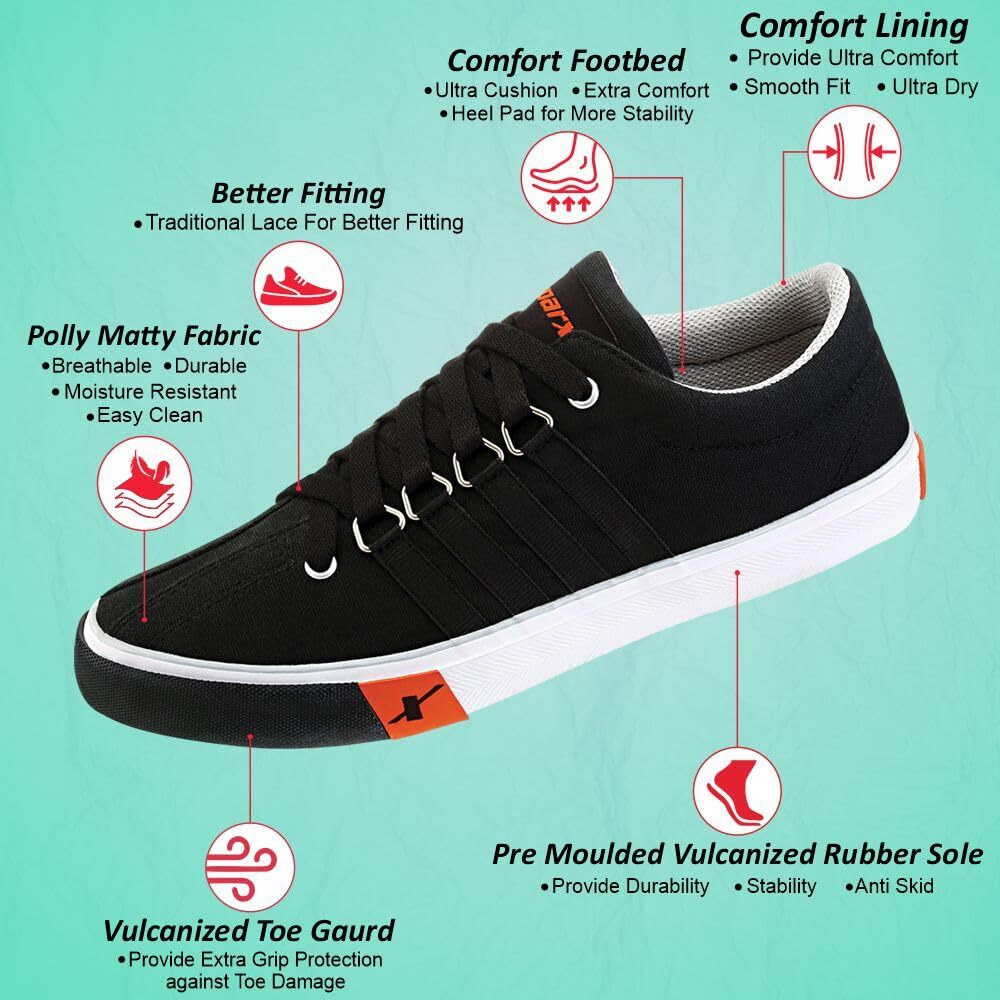 Sparx Mens SM 162 | Stylish, Comfortable | Black Sneaker - 9 UK (SM 162)