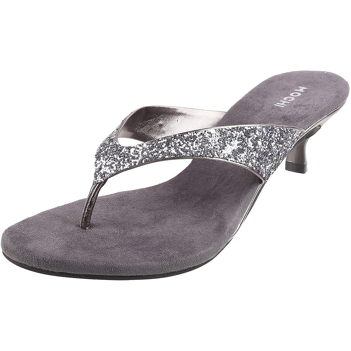Mochi Womens Synthetic Gun Metal Slip Ons (Size (6 UK (39 EU))