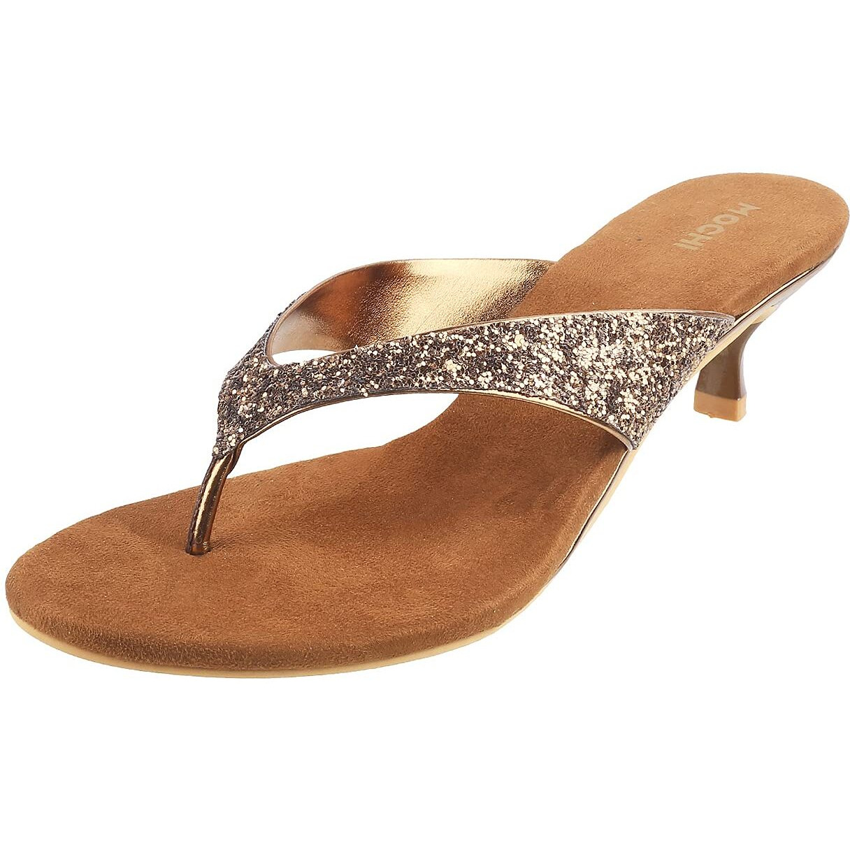 Mochi Womens Synthetic Antic Gold Slip Ons (Size (3 UK (36 EU))