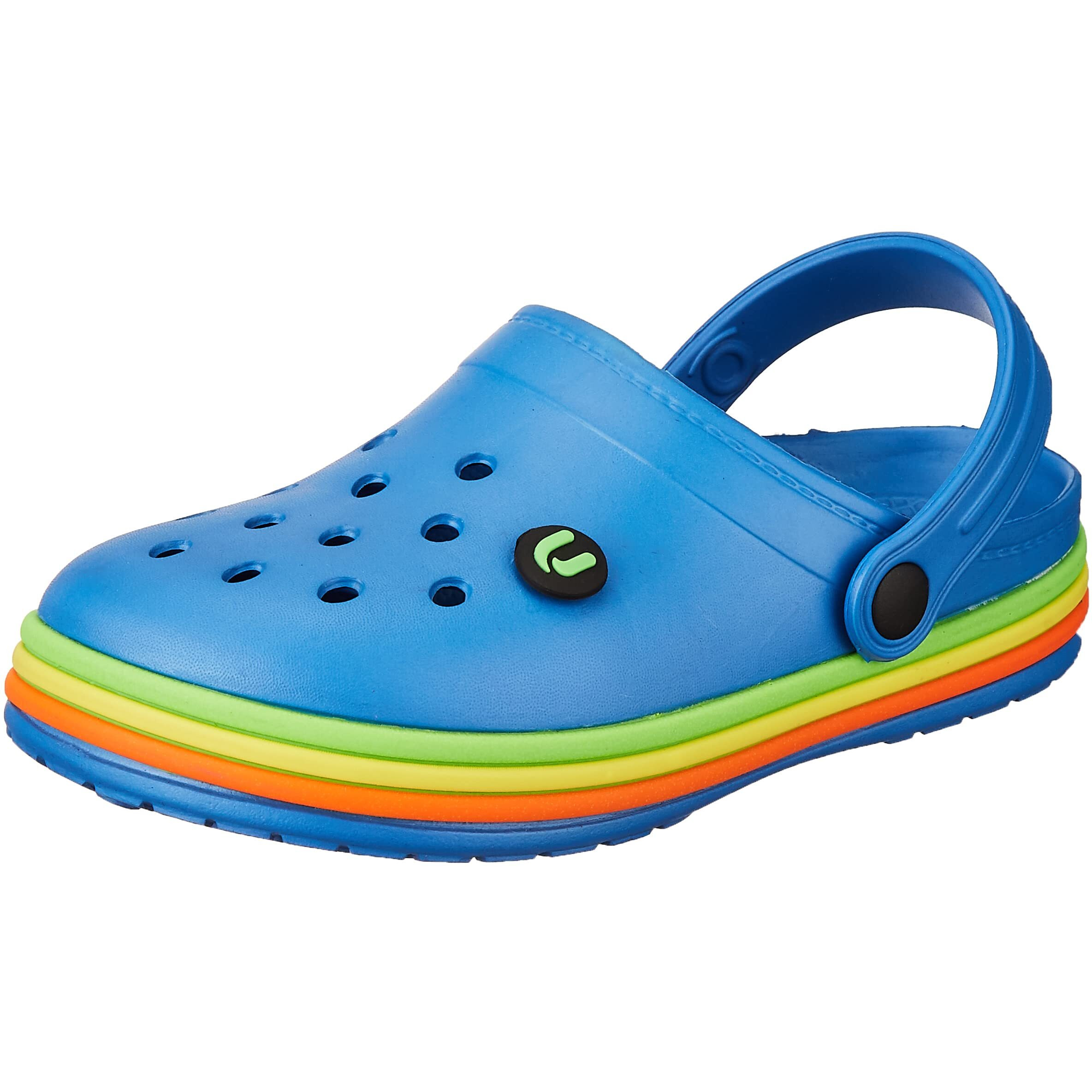 URJO Unisex-Child Speddy Blue Clogs-7 Kids UK (25 EU) (Kids_SKRAINBOW)