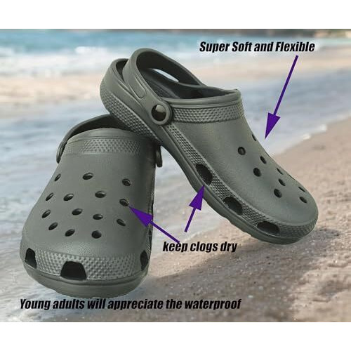 Zerol Clogs for men || Waterproof Casual clogs || Sandals for Mens | Slippers || Flip Flops for men|| clog555 Dark Grey9 UK/India (43 EU)