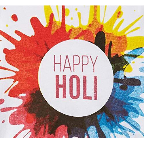 Clotth Theory Girl's Happy Holi Printed Half Sleeve Round Neck T-Shirt