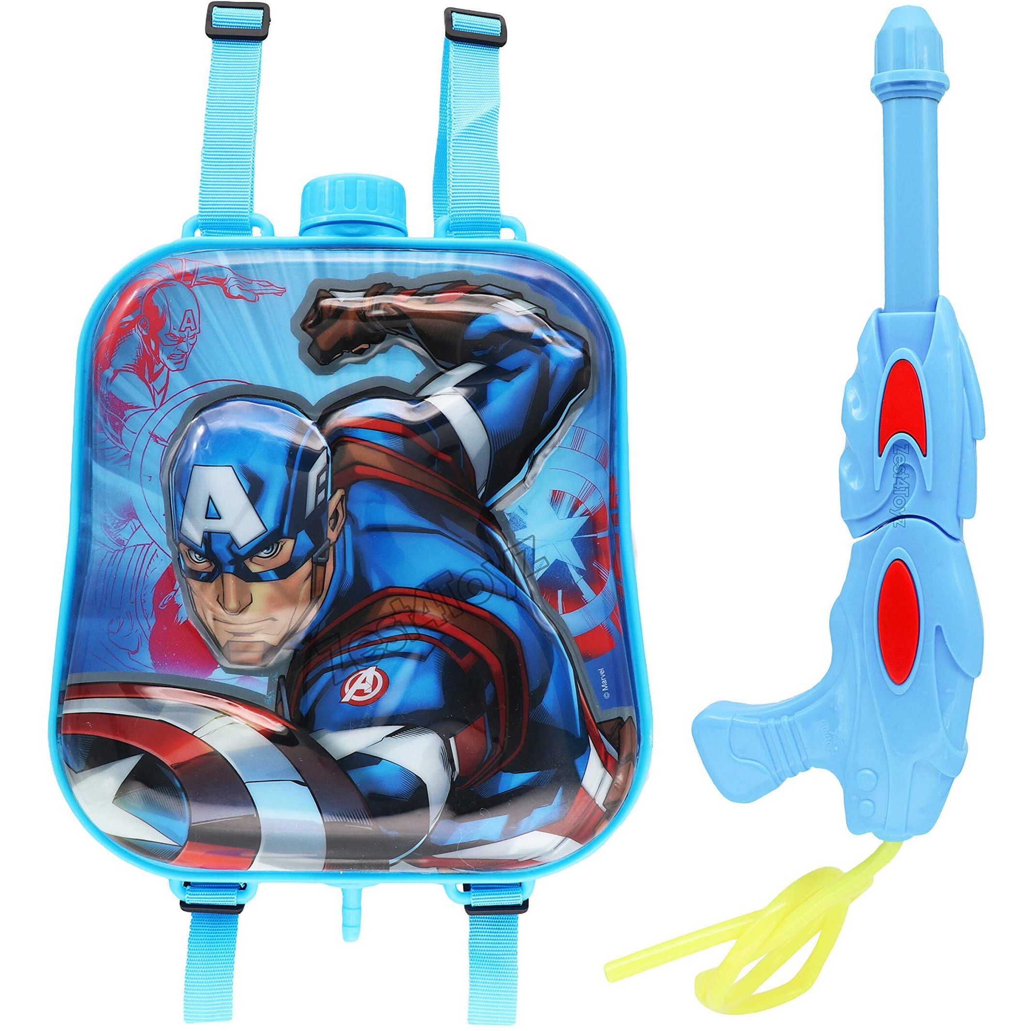 Zest 4 Toyz Holi Pichkari Water Gun for Kids Backpack Water Tank with 100 Water Balloons and 1 Pkt Herbal Gulal Fun Holi Summer Fun for Boys and Girls(Royal Tank)