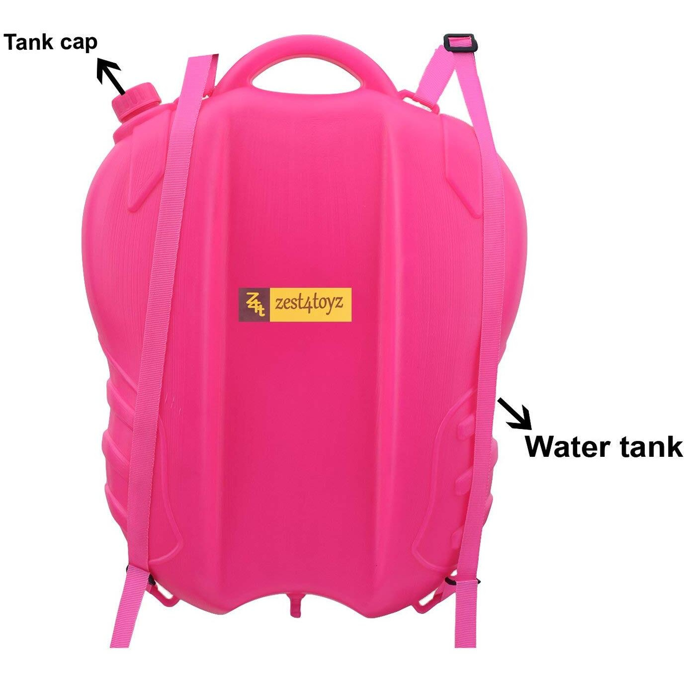 Zest 4 Toyz Holi Pichkari Water Gun for Kids Boy Girl Powerful High Pressure Tank Spray with 1 Pkt Holi Color & 100 Balloon - Classic Tank