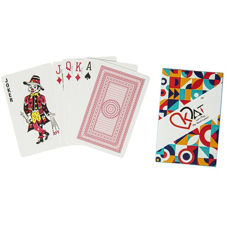 KAT Plastic Coated Playing Cards Single Colour Pack Premium Art Card Paper Decks for Bridge Rummy Poker Holi Diwali Taash Game Nights Party & Fun (Pack of 12)