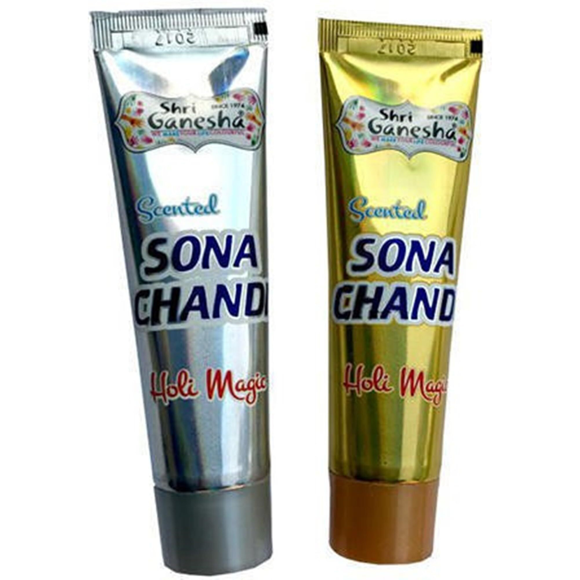 VR CREATIVES Non-Toxic Herbal Holi Colorur Golden and Sliver 20 ml Each Magic Holi Colors Pack of 2