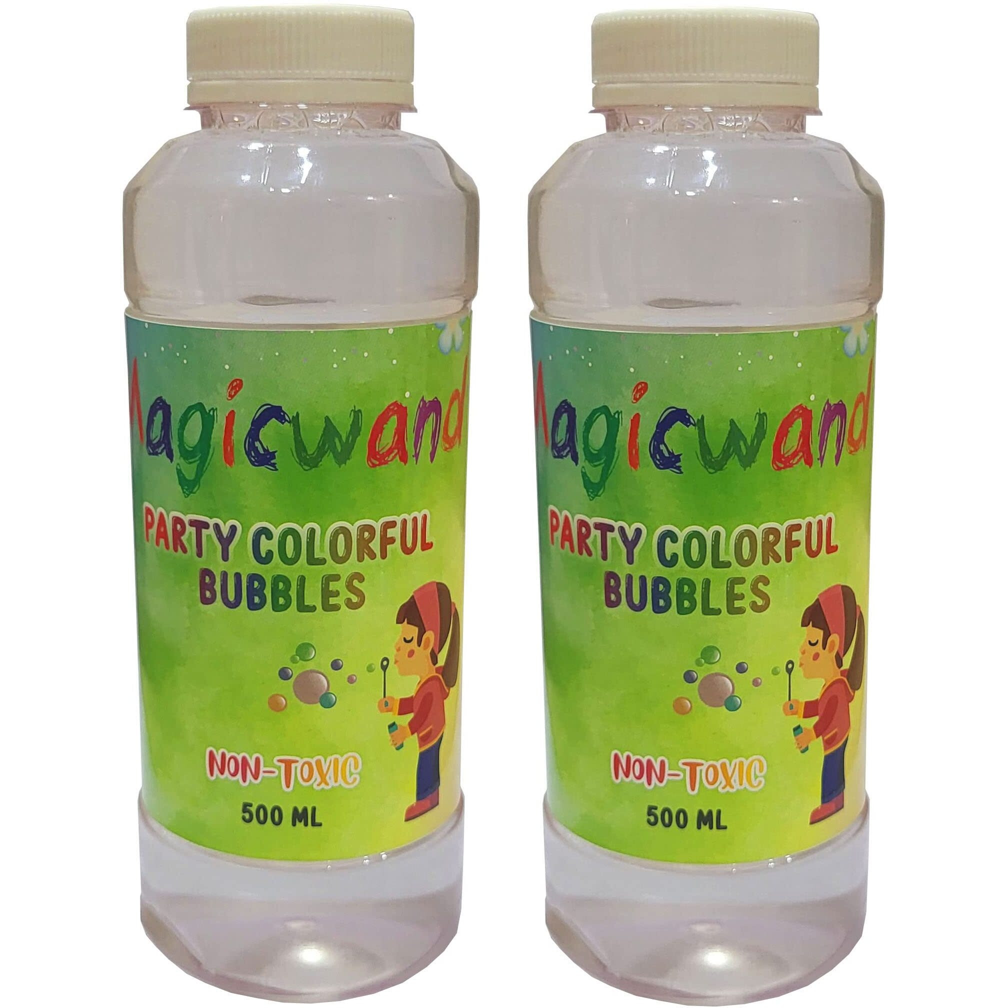Magicwand Bubble Gun Refill Liquid 1.4 Litre BottlesPlease Do Not Add Water,Use As DeliveredMADE IN INDIA