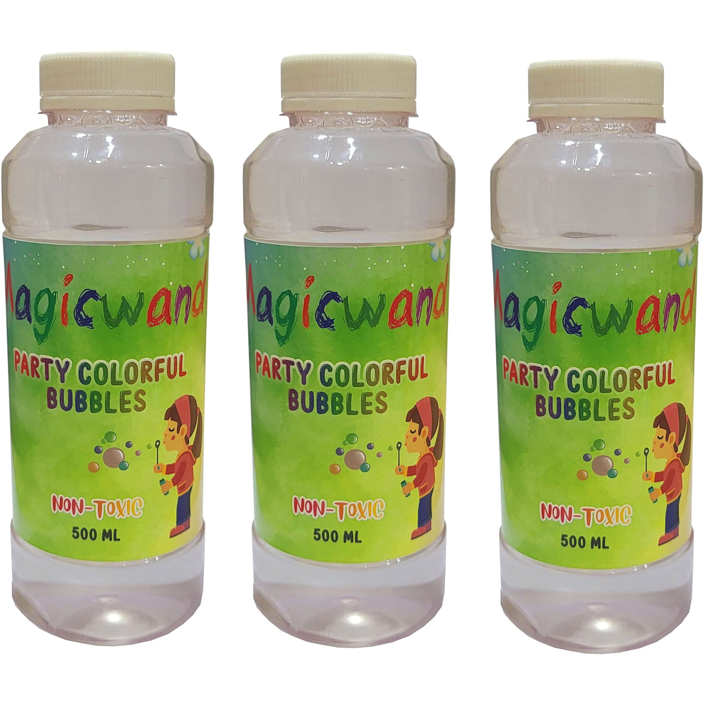 Magicwand Bubble Gun Refill Liquid 1.4 Litre BottlesPlease Do Not Add Water,Use As DeliveredMADE IN INDIA