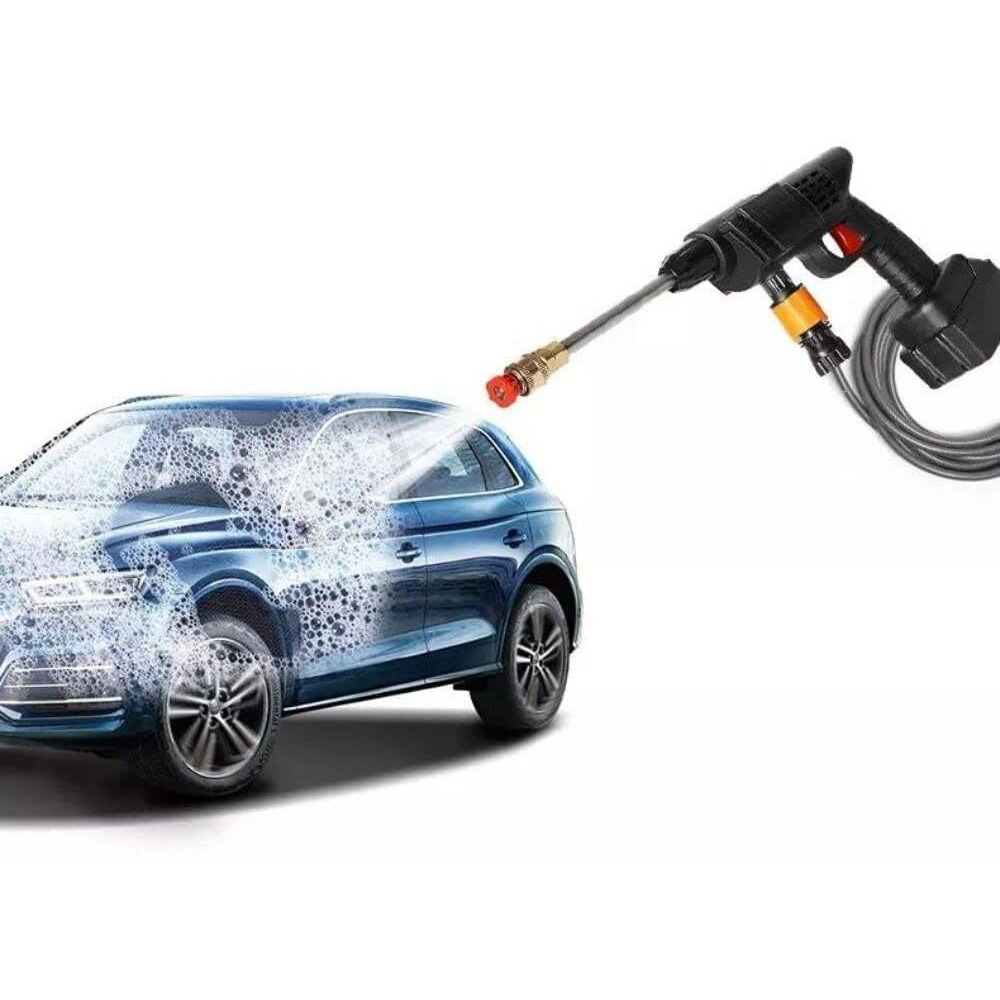 SEAHELTON Cordless Portable Wireless Pressure Washer Gun 48V 12000mah High Pressure Water Gun for Car Wash Bike Washing Cleaning| Adjustable Nozzle and 5M Hose Pipe