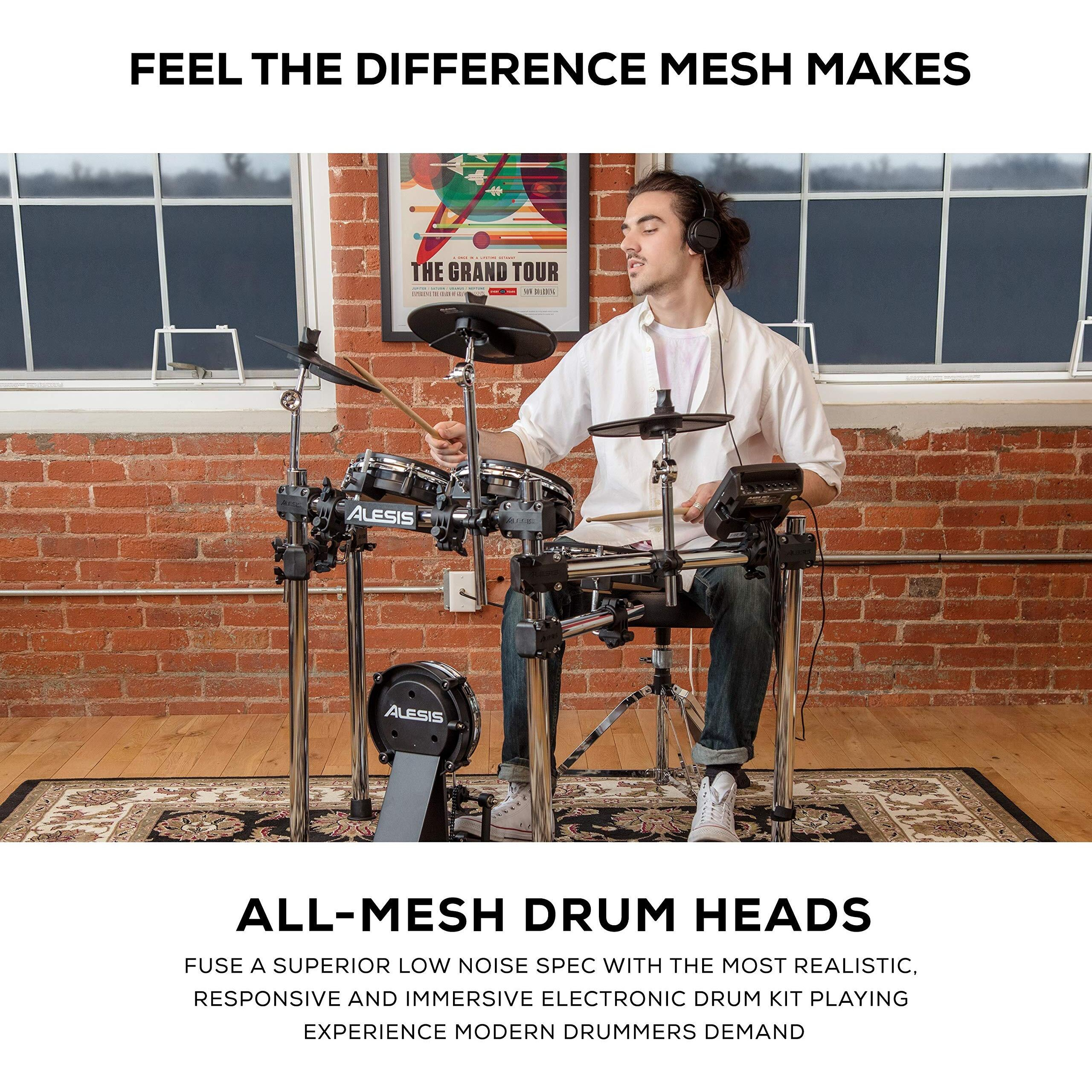 Alesis Surge Mesh Kit | Eight-Piece Electronic Drum Kit with Mesh Heads, Kits, Sounds and Play Along Tracks plus USB/MIDI Connectivity
