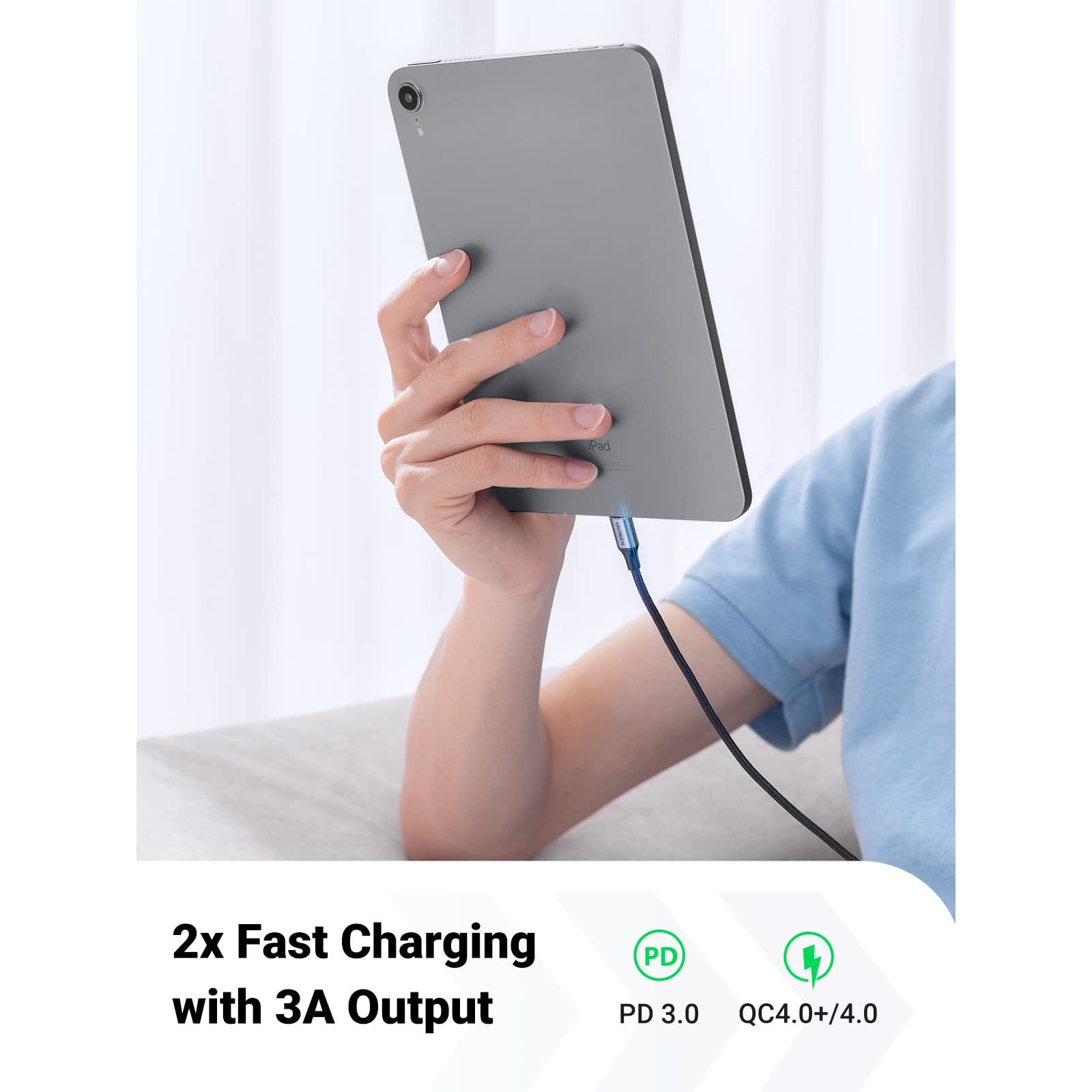 UGREEN USB-C 2.0 Male to USB-C 2.0 Male 3A Data Cable 1m
