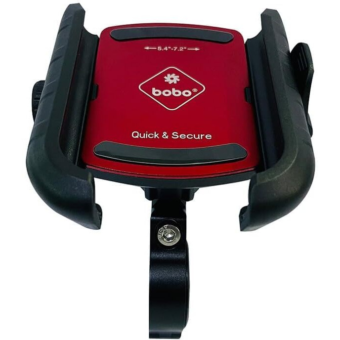 BOBO BM14 Quick Release Enhanced BM4 Waterproof Bike/Motorcycle/Scooter Mobile Phone Holder Mount, Ideal for Maps and GPS Navigation (Red)
