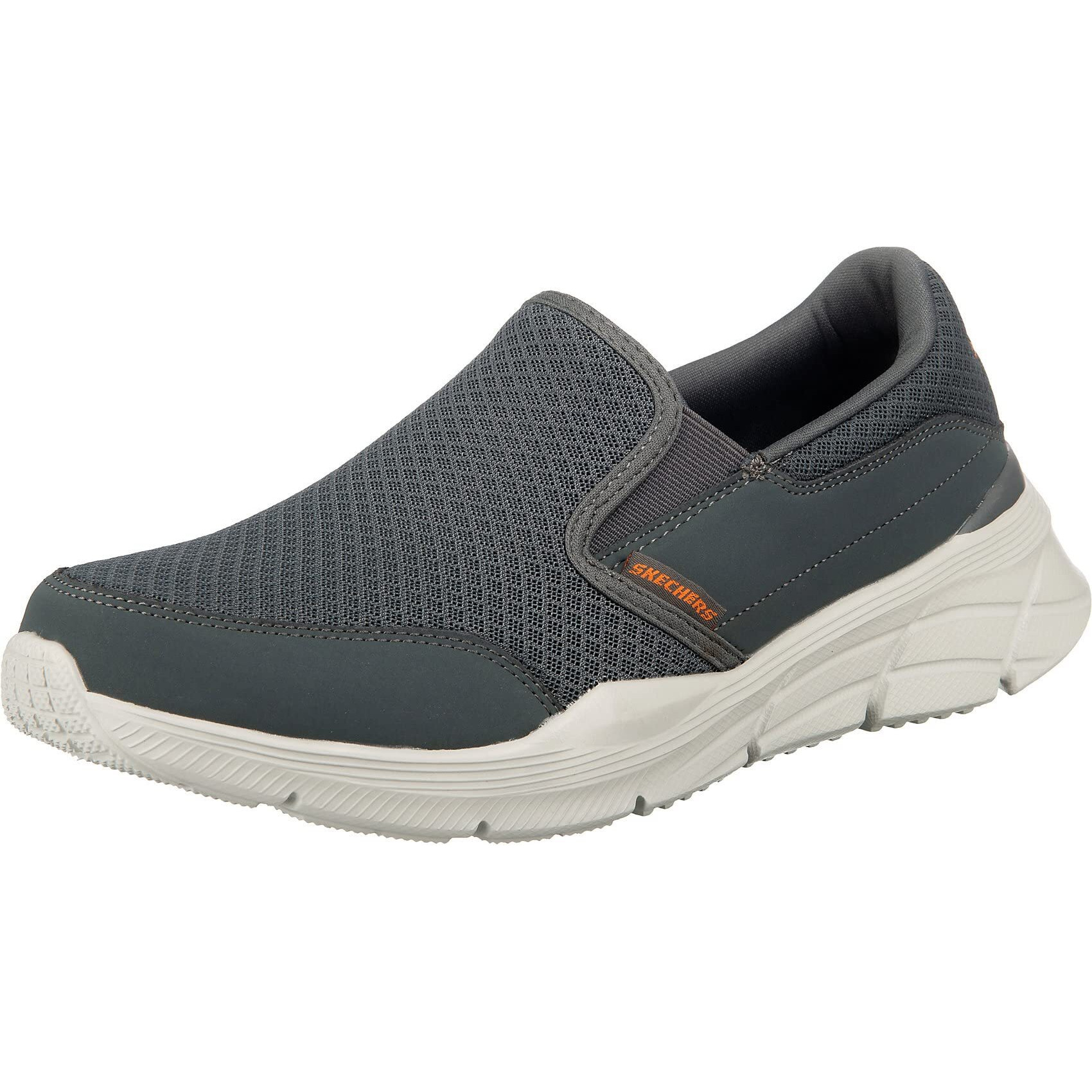 Skechers mens EQUALIZER 4.0 - PERSISTING CHARCOAL/ORANGE Sneakers - 6 UK (232017-CCOR)