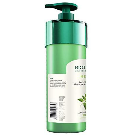 Biotique Fresh Neem Anti Dandruff Shampoo and Conditioner | Controls Dandruff | Eliminates Dryness, Flaking, and Itching | Hair Looks Fresh and Lustrous |Suitable for All Skin Types | 800ml