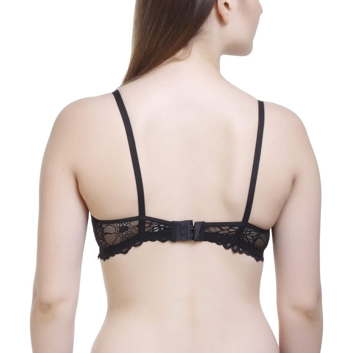 FIMS - Fashion is my style Women s Cotton & Elastane Lightly Padded Non-Wired T-Shirt Bra (BlackPaddedBra_38_Black_38)