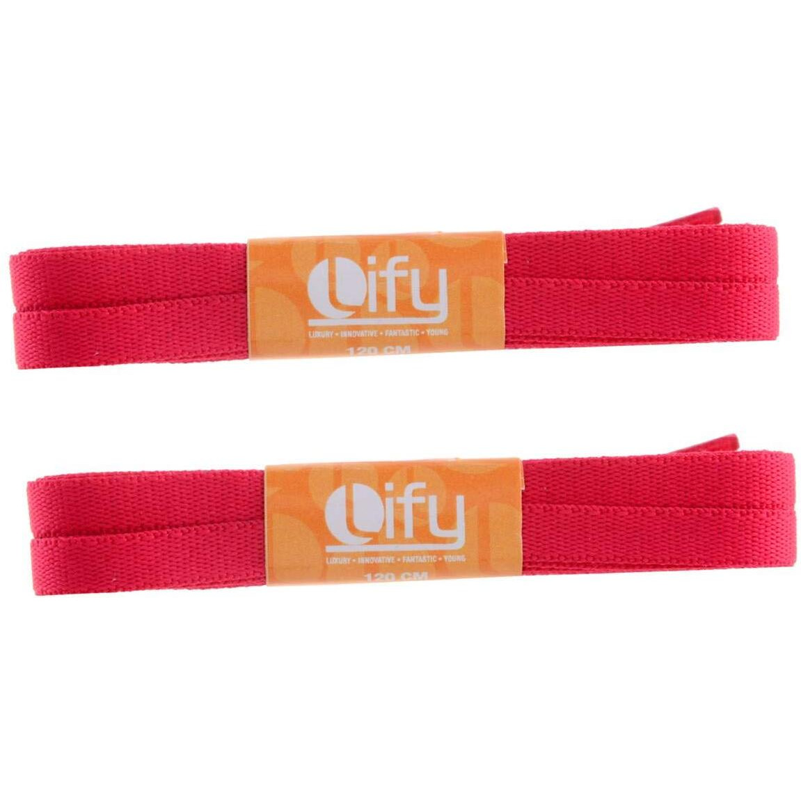 Lify 2 Pair Polyester Flat Shoe Laces for Athletic, Running - 5/16 Wide Shoelaces for Sneakers Shoes Boot Strings (180CM (70.86 Inch), Red)
