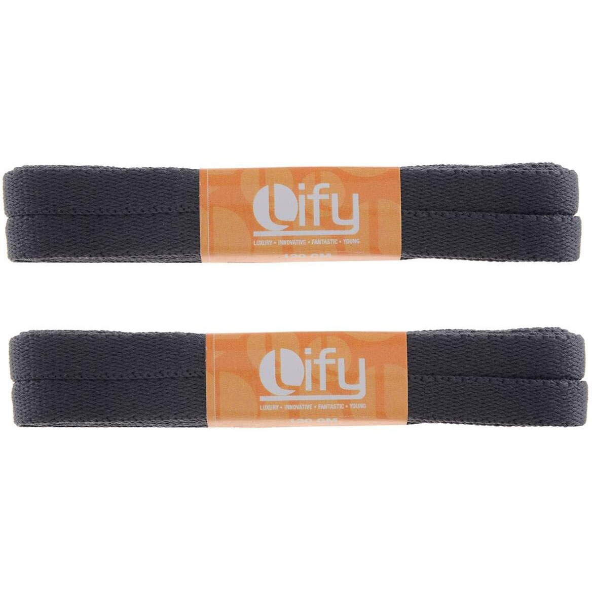 Lify 2 Pair Polyester Flat Shoe Laces for Athletic, Running - 5/16 Wide Shoelaces for Sneakers Shoes Boot Strings (180CM (70.86 Inch), Grey)