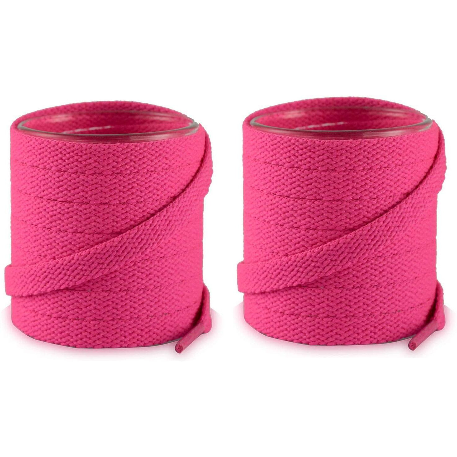 Lify 2 Pair Polyester Flat Shoe Laces for Athletic, Running - 5/16 Wide Shoelaces for Sneakers Shoes Boot Strings (180CM (70.86 Inch), Hot Pink)