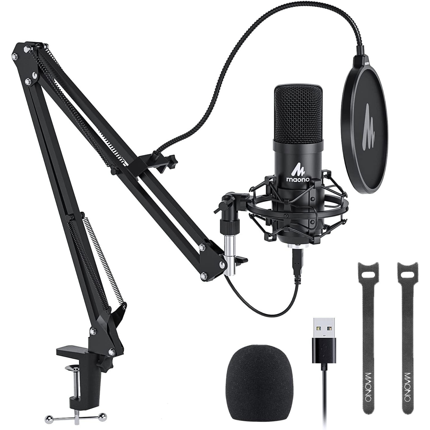 MAONO AU-A04 Condenser USB Microphone Kit (Black)