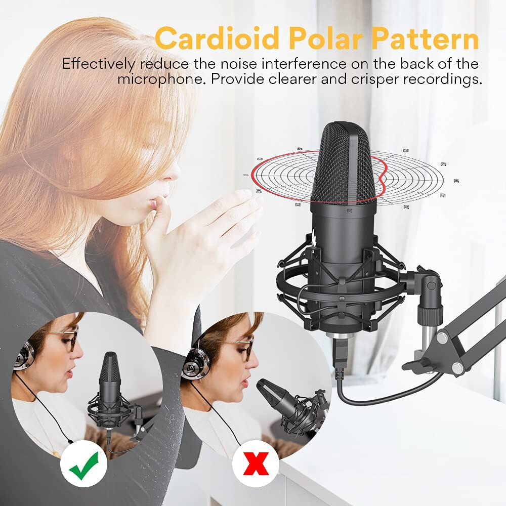 MAONO AU-A04 Condenser USB Microphone Kit (Black)