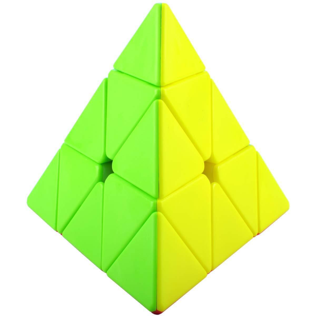 D ETERNAL Cube Combo Of Mirror Cube And Pyraminx Pyramid Triangle High Speed Stickerless Magic Puzzle Cube For 14 Years And Up, Teen