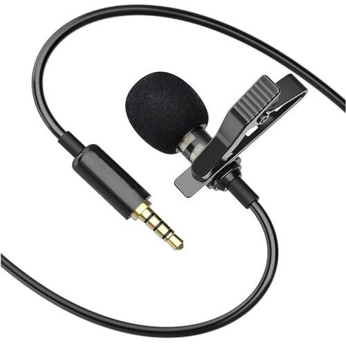 Kanget 3.5mm Clip Collar Mic for YouTube, Collar Mike for Voice Recording, Lapel Mic Mobile, Pc, Laptop, Android Smartphones, DSLR Camera, mic kit for Phone Jack Earphone Type Mike for YouTube