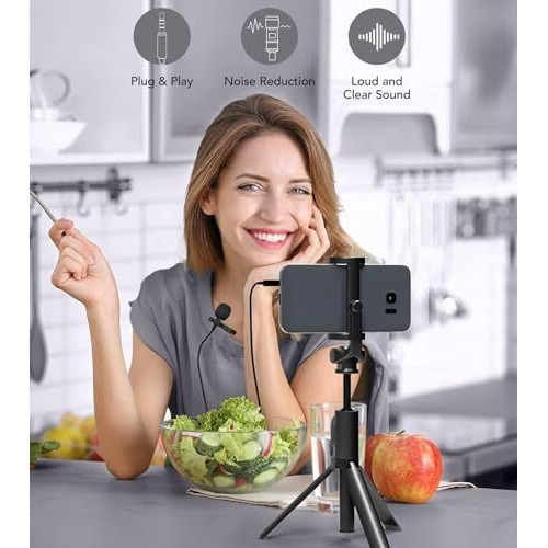 Kanget 3.5mm Clip Collar Mic for YouTube, Collar Mike for Voice Recording, Lapel Mic Mobile, Pc, Laptop, Android Smartphones, DSLR Camera, mic kit for Phone Jack Earphone Type Mike for YouTube