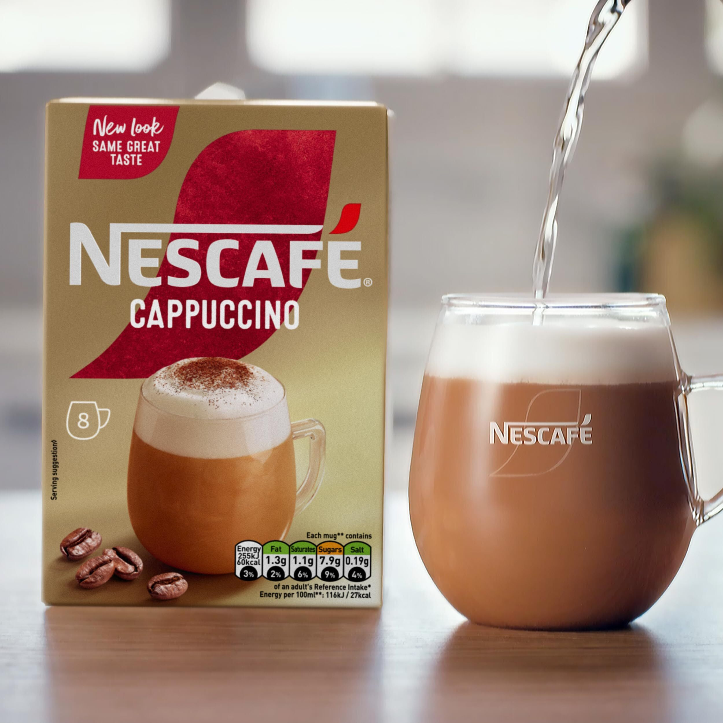 Nescafe Gold Cappuccino, 4.37 Oz 124 Grams, Ground, Box