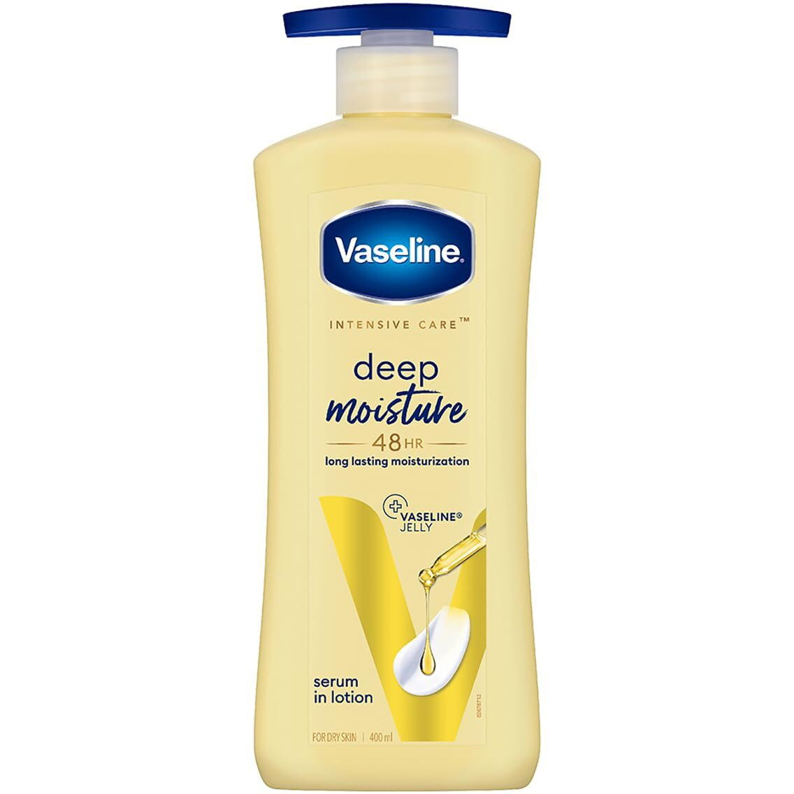 Vaseline Deep Moisture Serum In Lotion, 400 ml | Enriched with Glycerin for Nourished Soft Skin