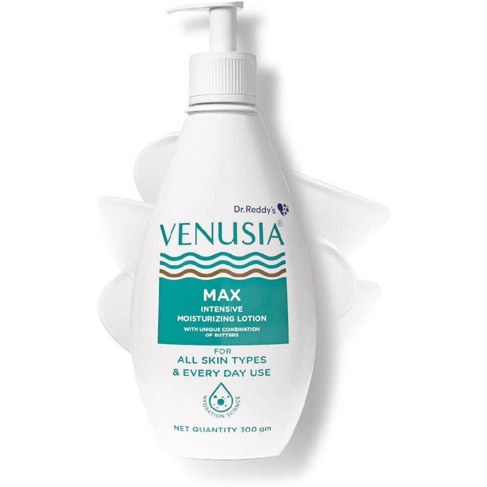 VENUSIA Dr. Reddy Venusia Max Intensive Moisturizing Lotion, Repairs Dry Skin, Soft and Smooth, Moisturized and Hydrated Skin for Up to 12 Hours- 300gm