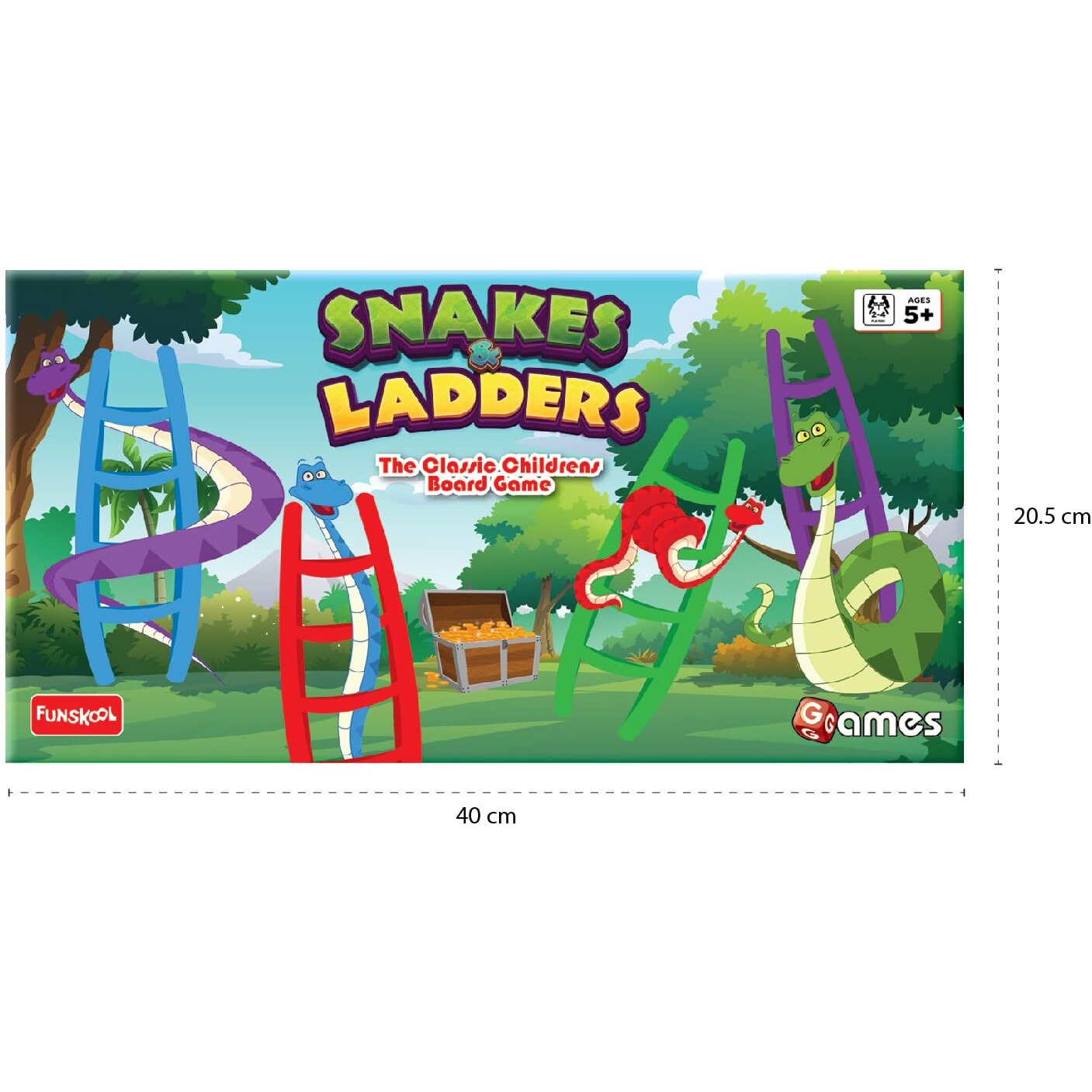 Funskool Games, Snakes & Ladders, The classic children board game, kids & family, 2 - 4 players, Ages 4 and above