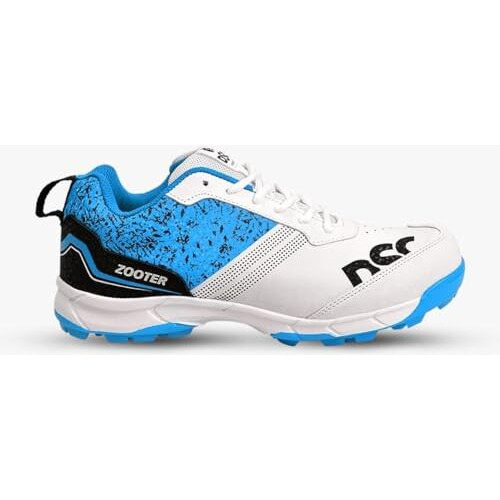 DSC Zooter Cricket Shoe for Men and Boys, Size-8 UK (White-Blue)