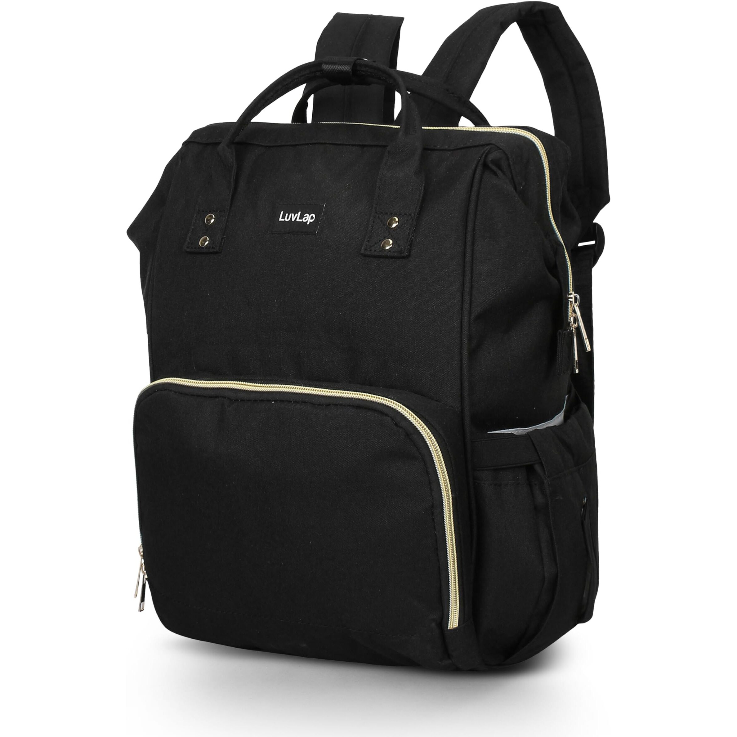 LuvLap Lily Travel Multifunctional Waterproof Diaper Bag-Backpack Cum Tote bag (Black)