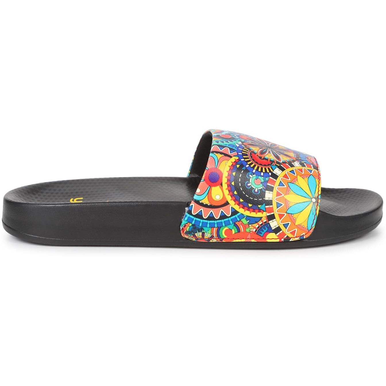YOHO Tropica Printed Comfortable Women Slides | Stylish & Waterproof | Soft Inner Lining On Strap