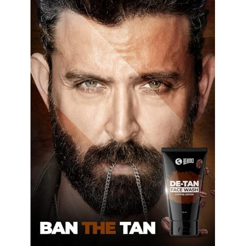 Beardo DeTan Face Wash for Men | With Vitamin E, Aloe Vera & Coffee | All in One Tan removal Face Wash for Men | Exfoliates, Brightens and Hydrates Skin | All Skin type | 100ml